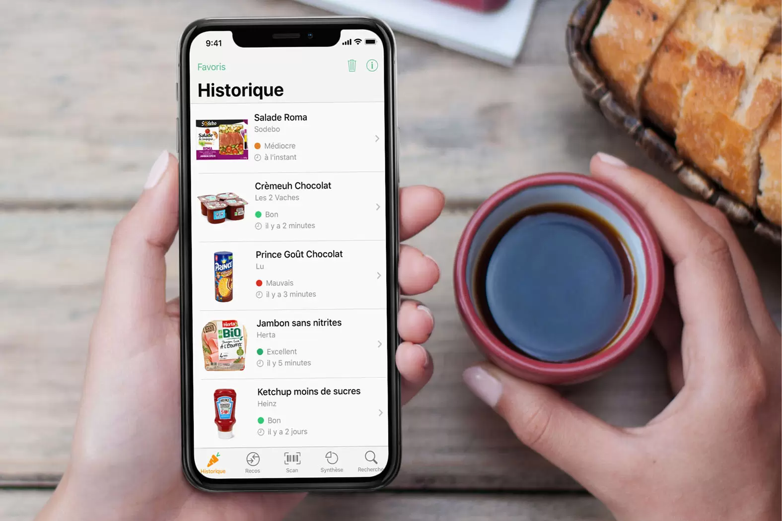 Charcuterie, la guerre des nitrites aura bien lieu | Le jambon sans nitrite de la marque Herta est noté "excellent" sur l'application Yuka. Crédit : Yuka | Françoise Blind-Kempinski - Directrice éditoriale et réalisatrice (journaliste Les Echos)