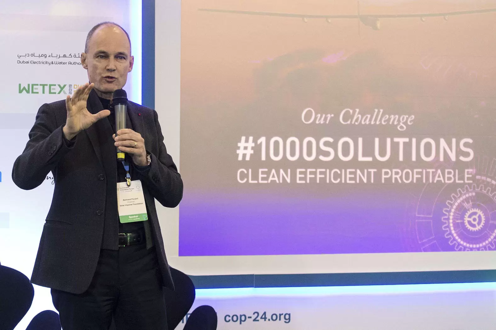 Bertrand Piccard : «On n’arrivera à rien en opposant un nouveau monde à un ancien monde» | Bertrand Piccard pendant la COP 24 le 9 décembre 2018 en Pologne. Crédit : CTK/Grzegorz Klatka/CTK via AP Images/SIPA | Françoise Blind-Kempinski - Directrice éditoriale et réalisatrice (journaliste Les Echos)