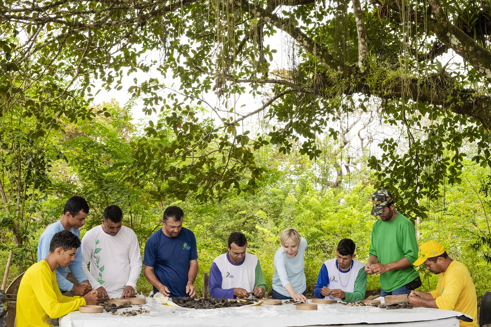 Anita Studer, une irrésistible écologiste | Anita Studer et des membres de Nordesta trient des graines pour le projet de reforestation mené par la biologiste. Photo : Rolex/Diego Bresani | Françoise Blind-Kempinski - Directrice éditoriale et réalisatrice (journaliste Les Echos)